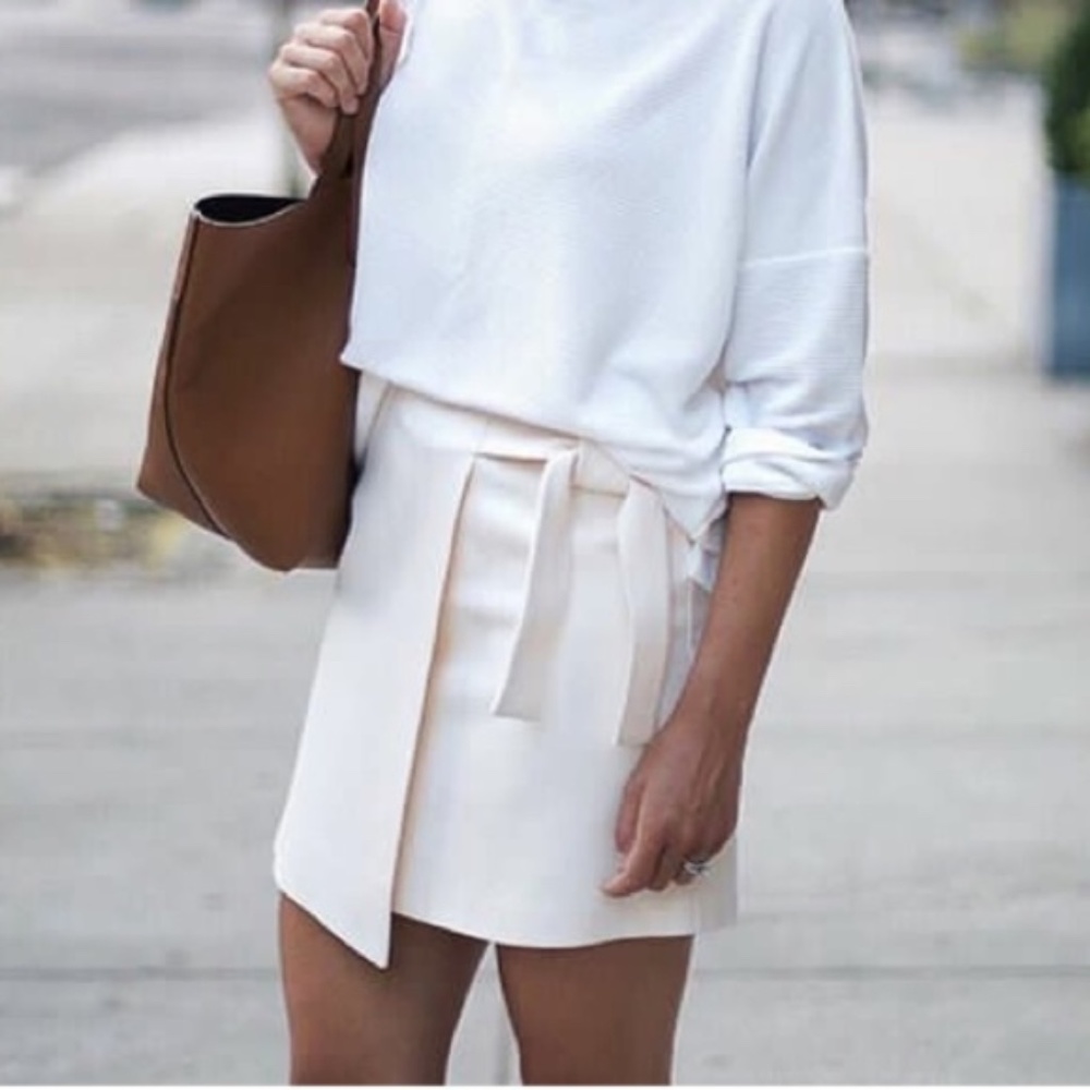 Topshop Utility Wrap Tie Mini Skirt